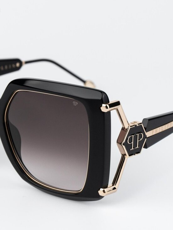 Philipp Plein Women Sunglasses Black Pink Gradient Square SPP121S 0700 main image 8